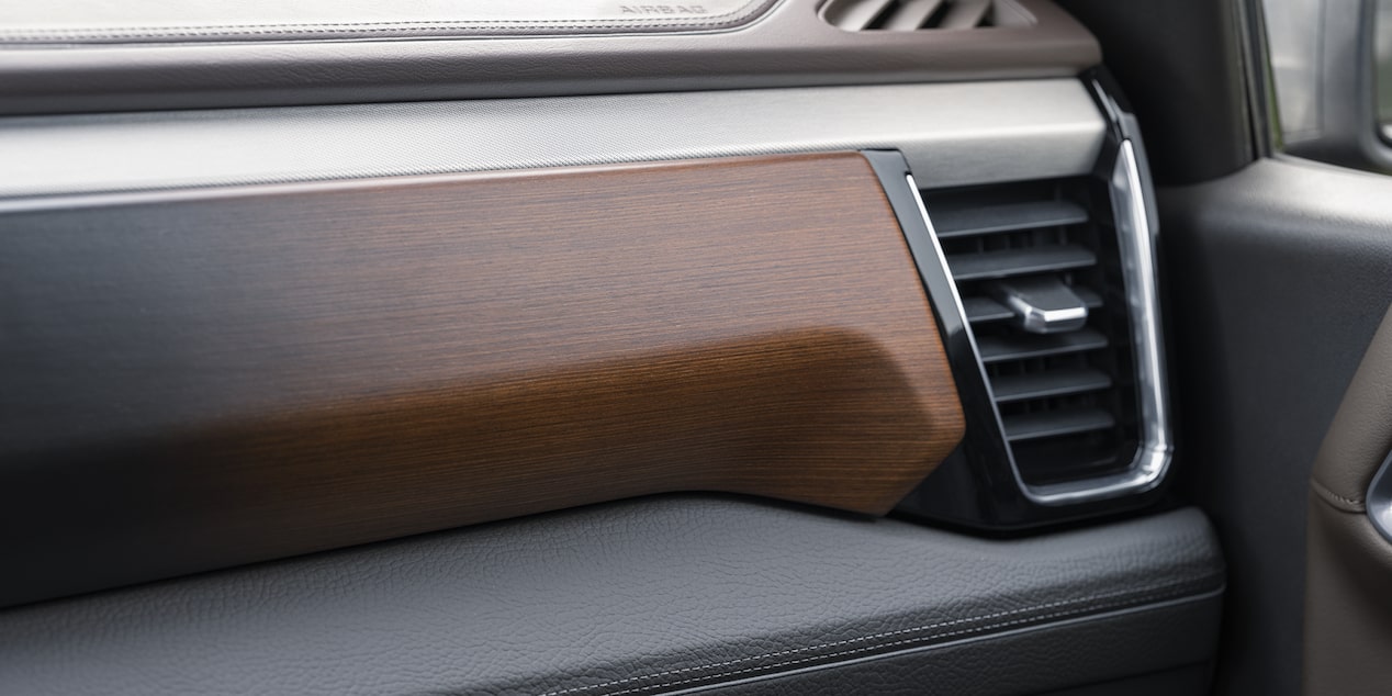 2026 GMC sierra Design: Interior Ombre Walnut Wood Accent