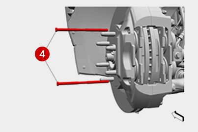 Front disk brake installation