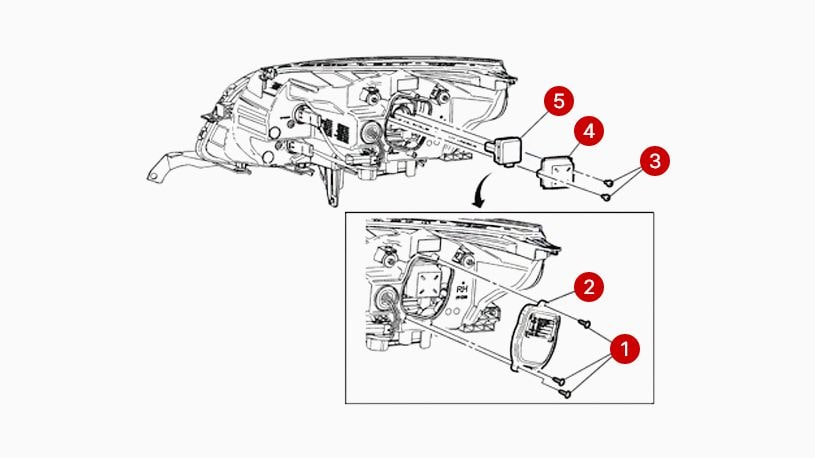 Halogen type igh/low beam