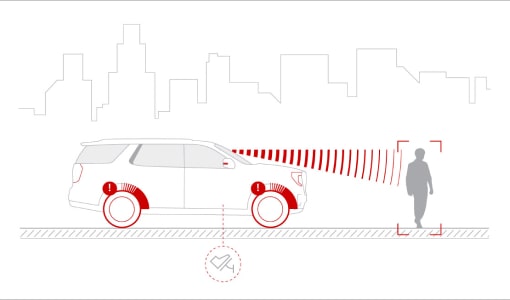 SAFETY  : FRONT PEDESTRIAN BRAKING