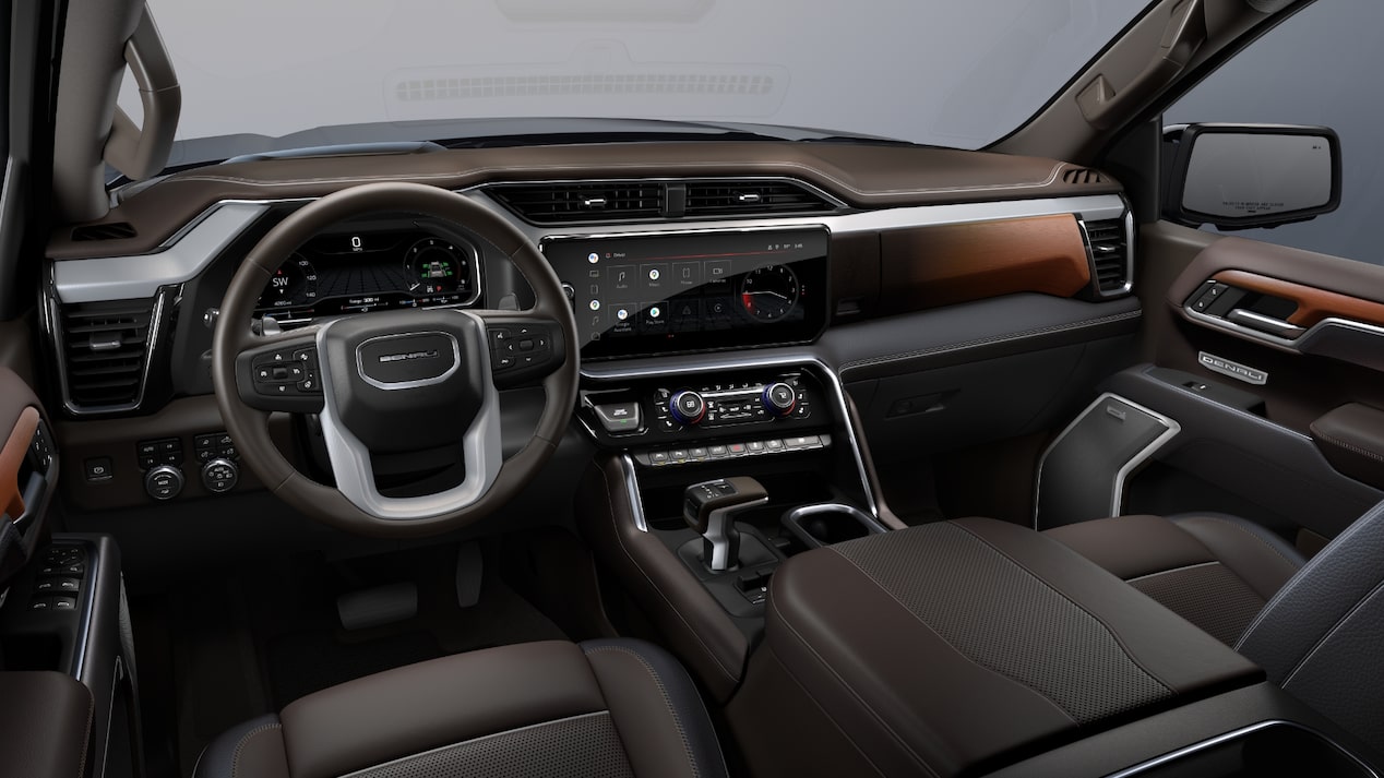 2024 GMC Sierra CGI Photography: Interior Brownstone leather seat