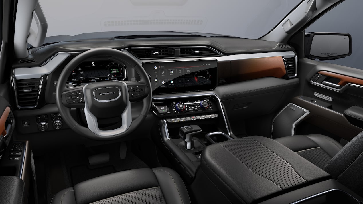 2024 GMC Sierra CGI Photography: Interior Jet black leather seat