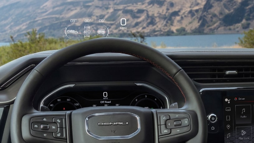 2024 GMC sierra Photography: 15" Head-up Display
