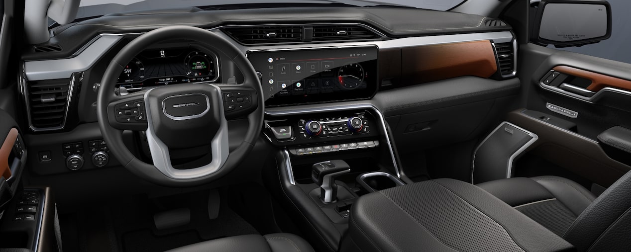 2024 GMC sierra Design: Interior Jet Black & Clove Porous Natural Leather Sheet