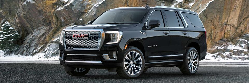 Close-up View of the Grille on a GMC Denali SUV