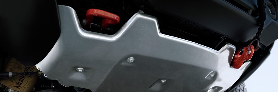 Close-up of the Front Skid Plate on the Canyon AT4X