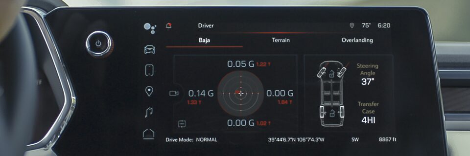 Close-up of the GMC Canyon AT4X 11.3 Inch Diagonal Infotainment Center Touchscreen