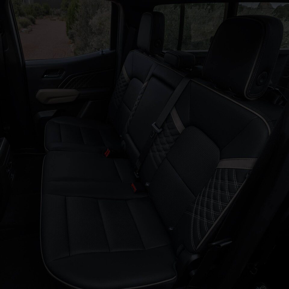 Rear Door View of the 2025 GMC Canyon's Spacious Back Seat Row