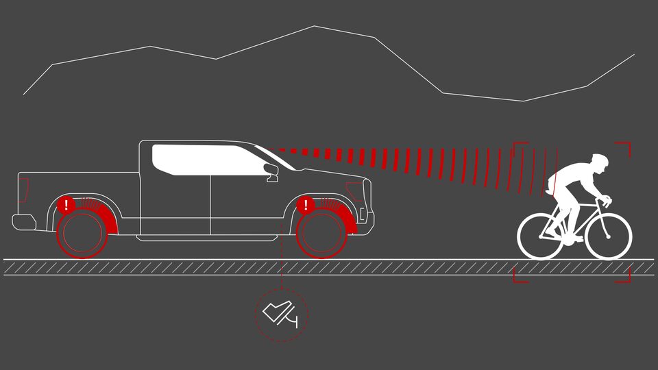 Graphic of the Front Pedestrian and Bicyclist Braking