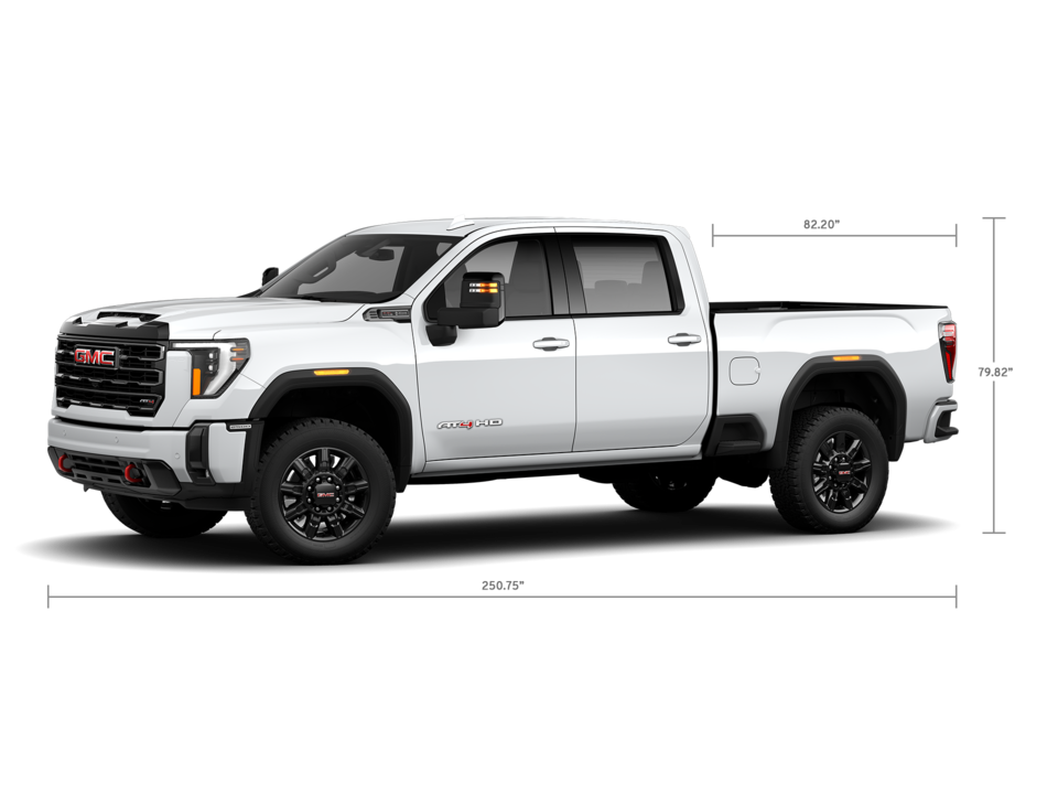 A Specifications Shot of the GMC Sierra HD SLT 2500 Crew Cab