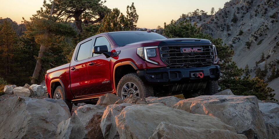 GMC Sierra AT4 Driving Over Rough Terrain