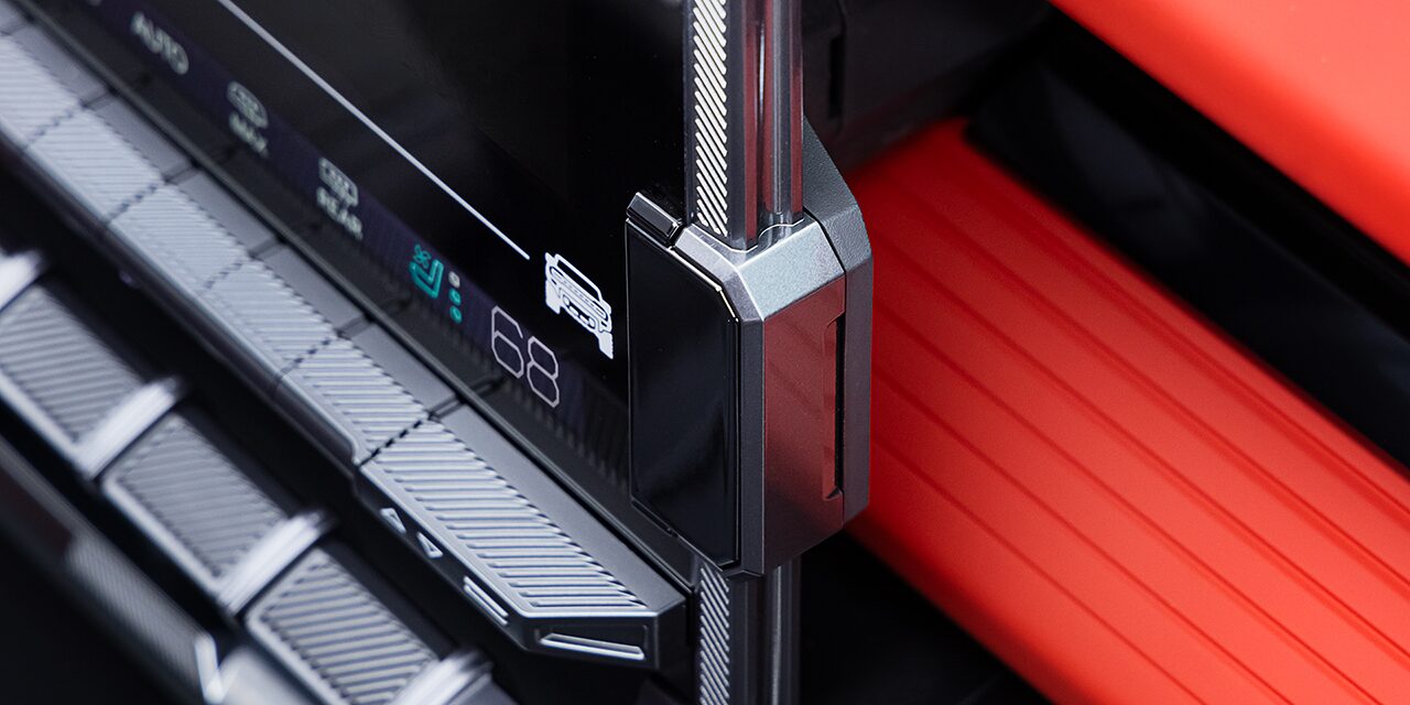 Close-up View of the Control Settings on the 2026 HUMMER EV Pickup Truck Display Screen