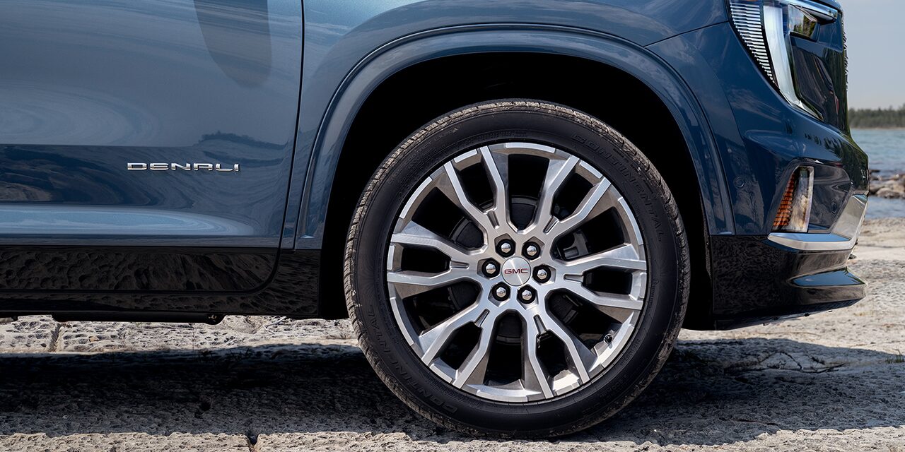 Profile View of the Front Passenger Side Tire on the GMC Acadia Denali