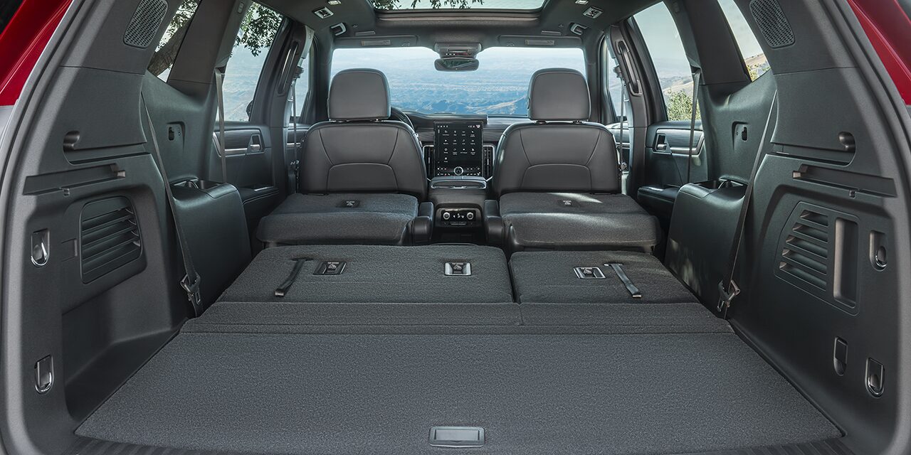 Interior View of the Cargo Space in the 2026 GMC Acadia Denali Luxury Mid-Size SUV