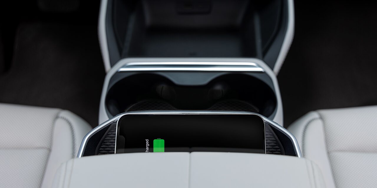 Interior View of the Wireless Charging in the 2026 GMC Terrain AT4 Small Off-Road SUV