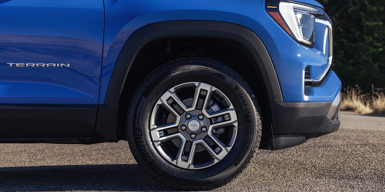 Close-up of the Wheel and Rim on the 2026 GMC Terrain Elevation
