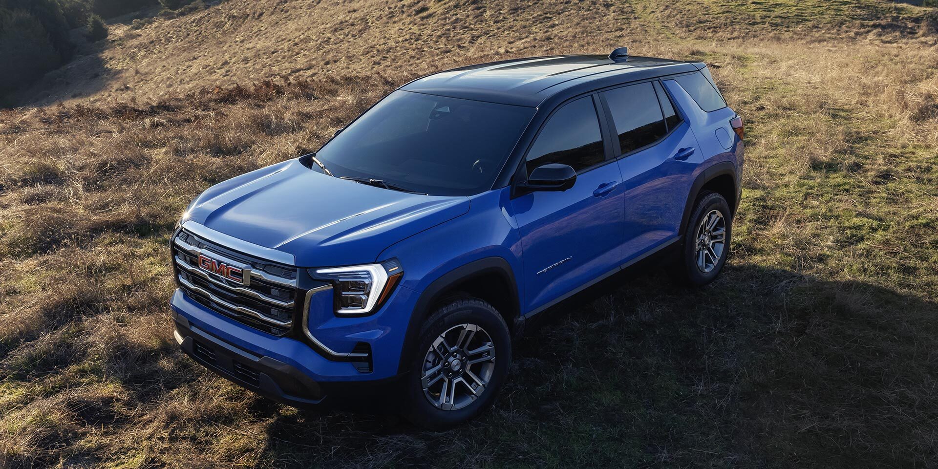 Birds-Eye View of a Blue 2026 GMC Terrain Small SUV