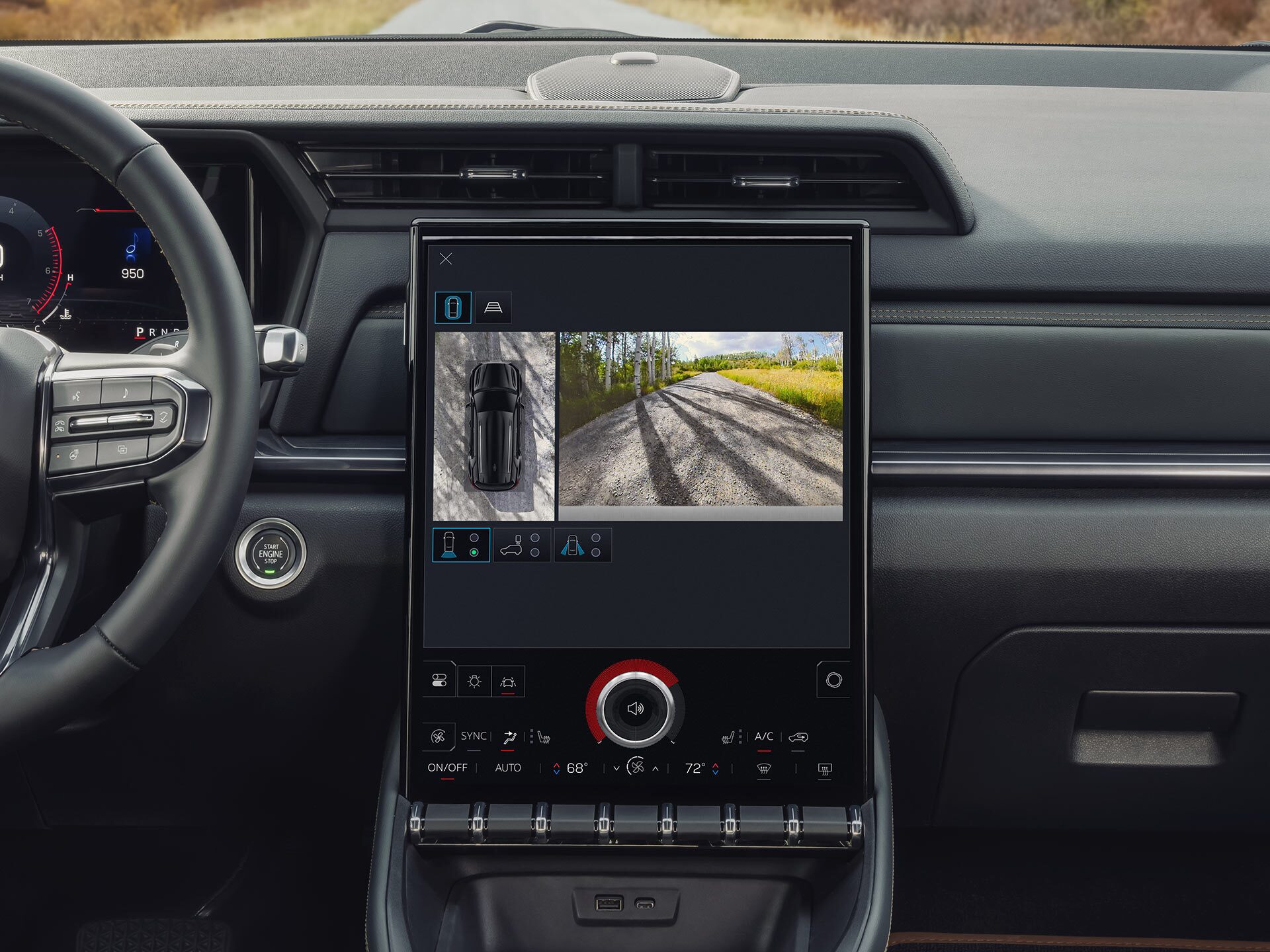 Close-up of the Rear View Mirror in the GMC Terrain Small SUV