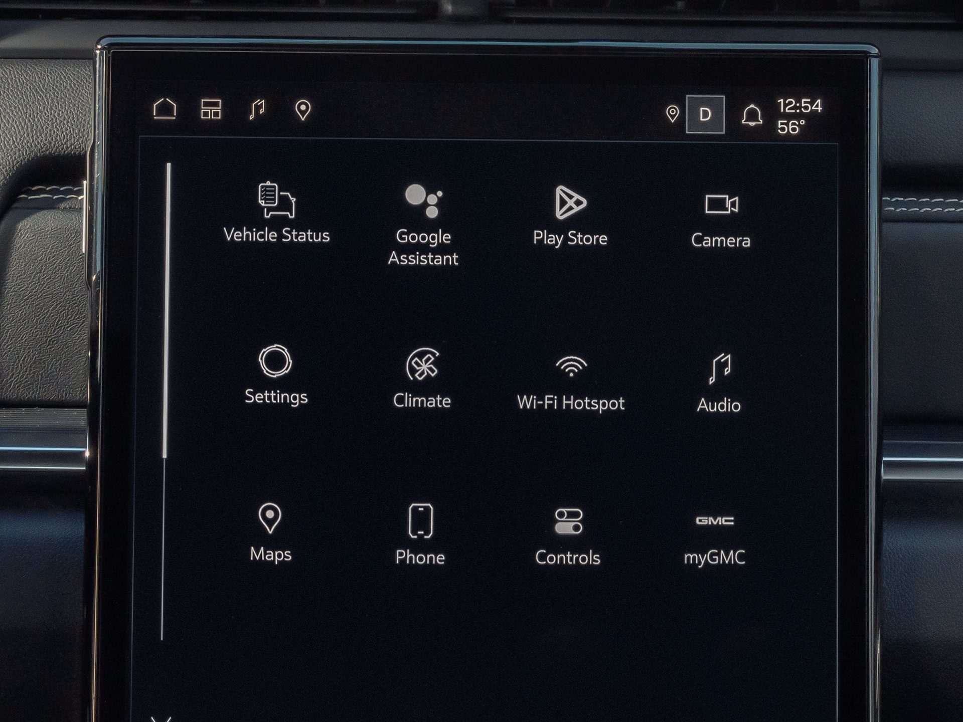 Close-up of the Apps on the GMC Terrain Infotainment System