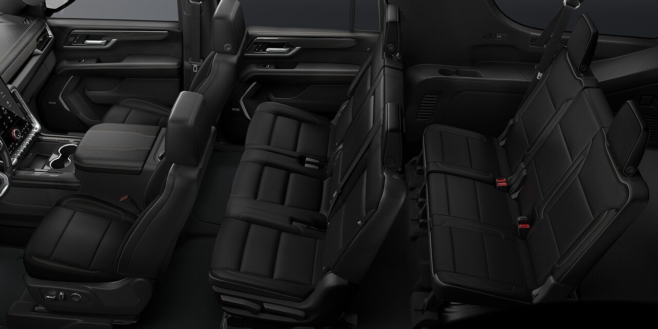Birds-eye View of the Interior 3 Row Premium Seating in the 2026 GMC Yukon Elevation