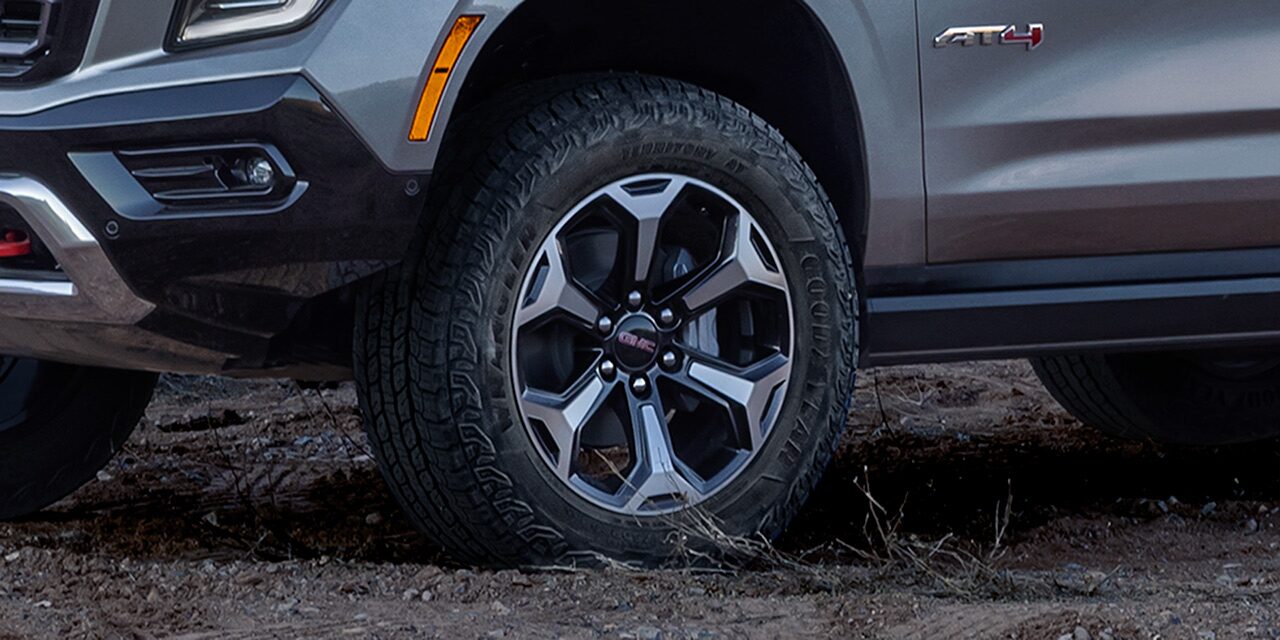 Close-up of the Premium Wheels on the GMC Yukon Large SUV