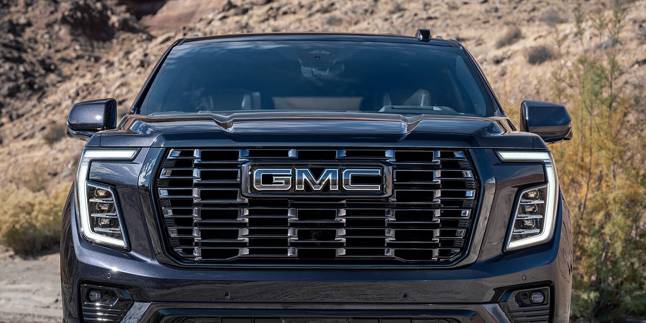 Front View of the Grille on the 2026 GMC Yukon Large SUV