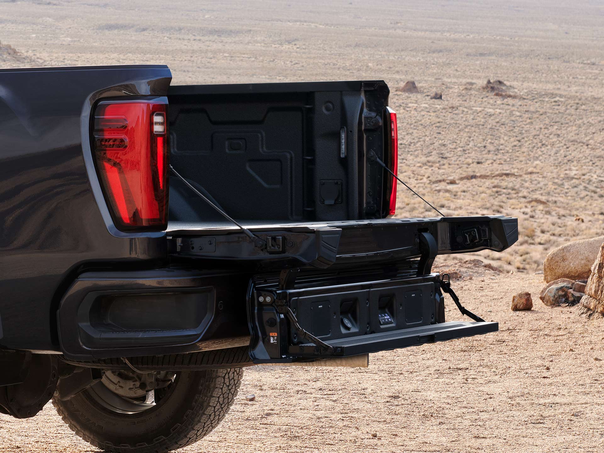 The Six Function Multipro Tailgate on the 2026 GMC Sierra HD Heavy Duty Truck