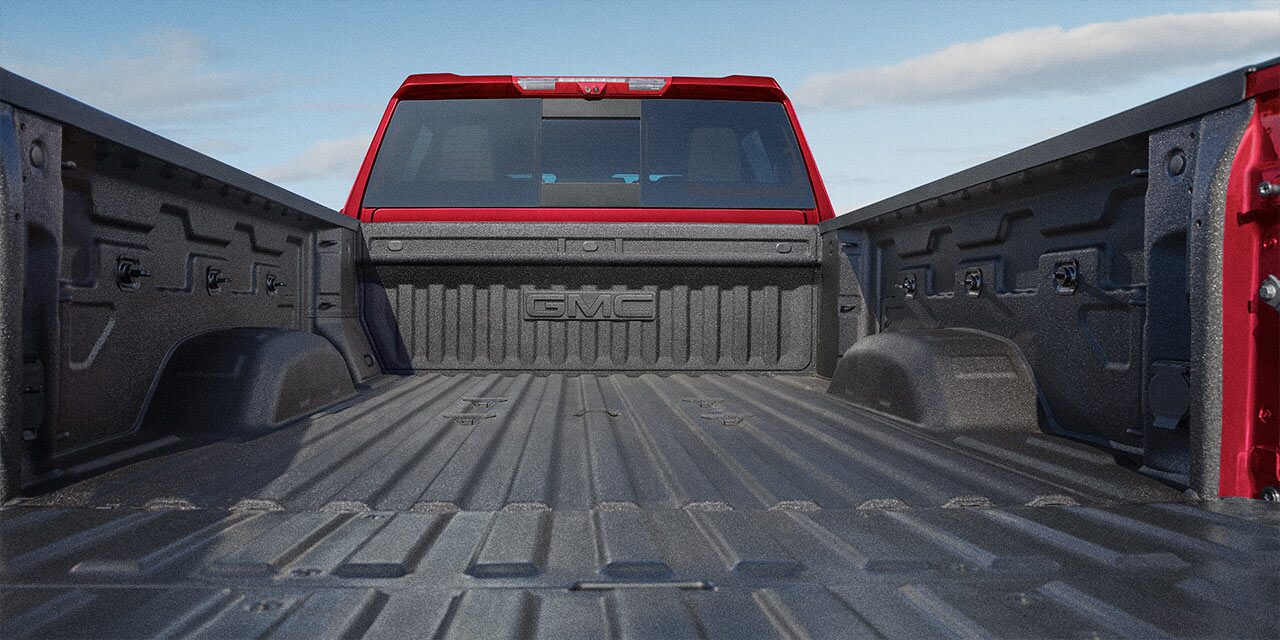 View of the Generous Cargo Bed Volume on the 2026 GMC Sierra HD Heavy Duty Truck