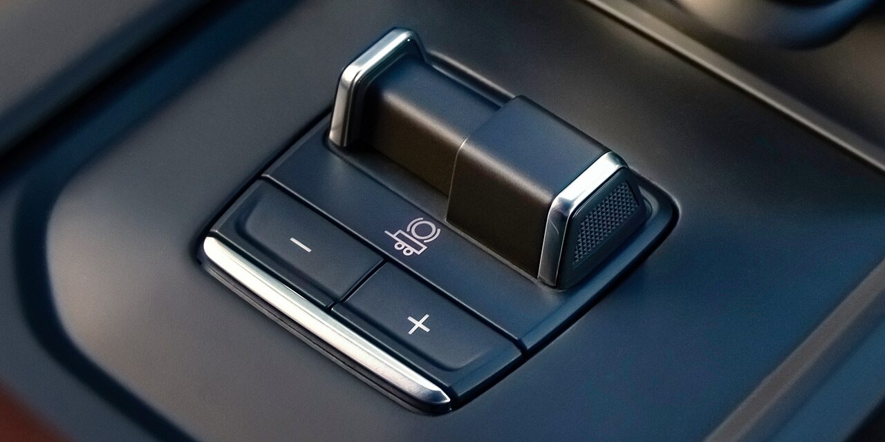 Close-up of the Trailer Brake Controls