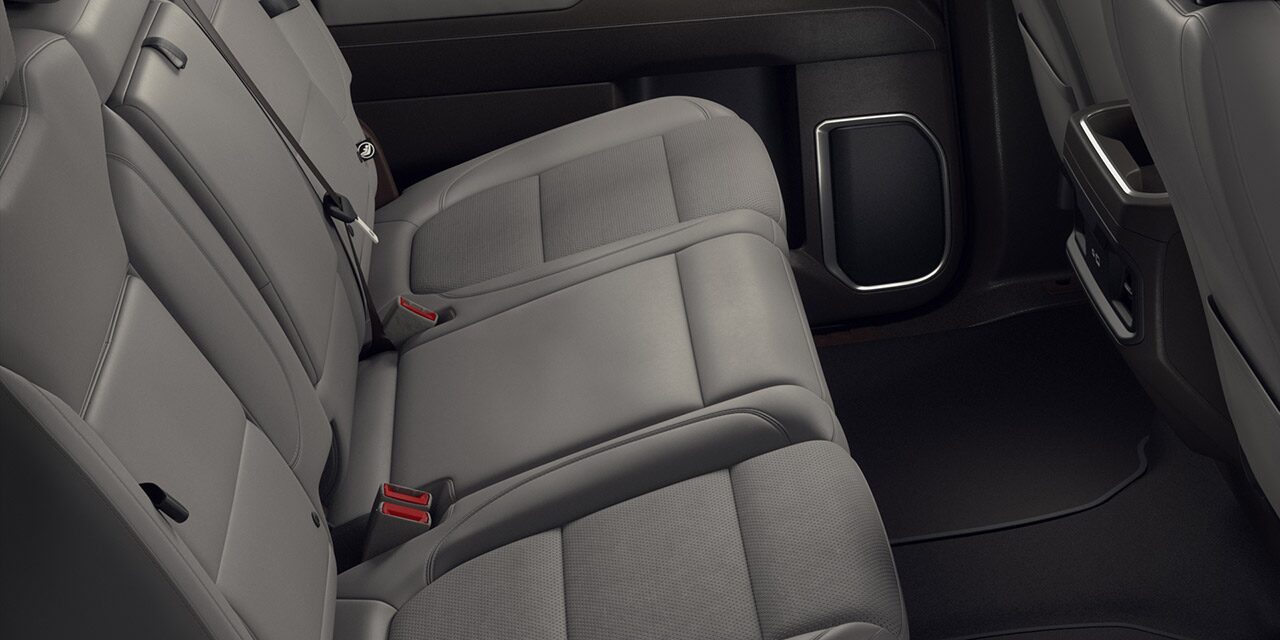 Profile View of the Rear Seats in the 2026 GMC Sierra 1500 Pickup Truck